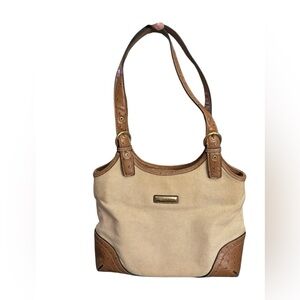 Rosetti Tan and Brown Shoulder Bag with Lots of Storage